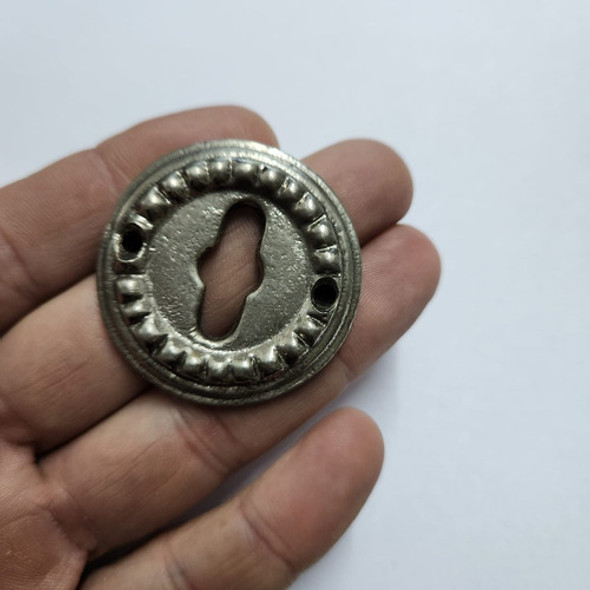 Boca Llave Para Picaporte En Bronce Macizo Artesanal Vintage 1