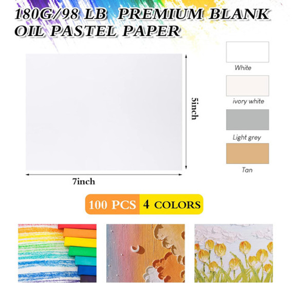 Papel Para Dibujo A Pastel 180gsm, 23x30cm, 100hojas 1