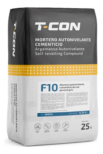 Mortero Autonivelante Cementicio F10 T-con 0
