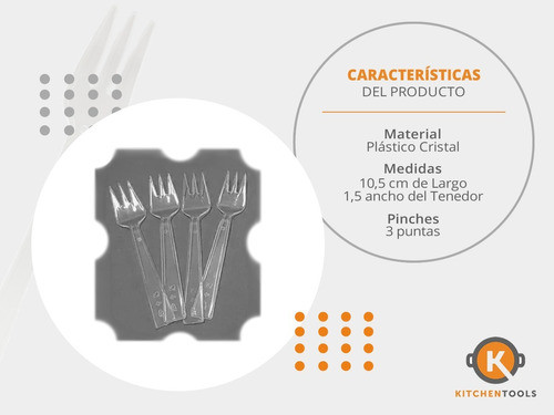 Mini Tenedor Cristal Plastico Finger Food Eventos X48 1