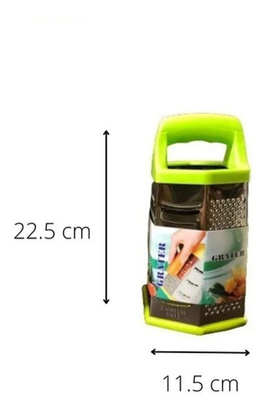 Rallador Queso Verduras Acero Inox 6 Caras Mango Silicona 1 Rallador Queso Verduras Acero Inox 6 Caras Mango Silicona 1
