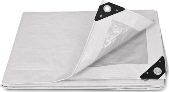 Lona Polietileno Blanca Con Ojales 3x4m Pretul Toldo Camping 0