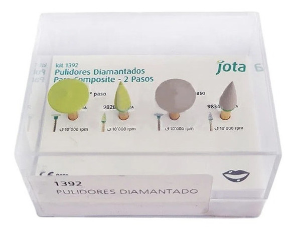 Kit 4 Gomas Diamantadas Para Pulido De Composite 1392 Jota 0