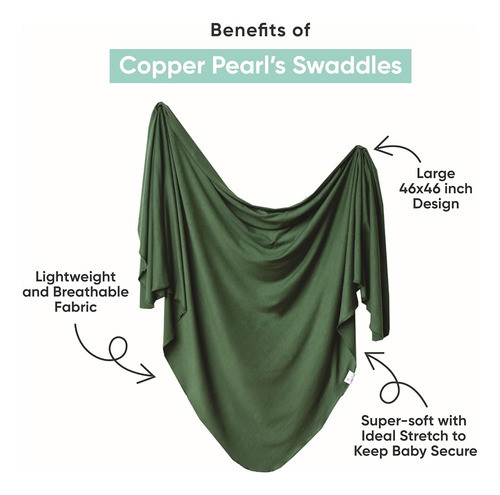 Perla De Cobre Grande Premium Knit Baby Swaddle Recibiendo M 1