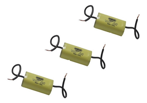 Capacitor Ventilador 2.5 Uf Corilux Amarillo Pack X3 0
