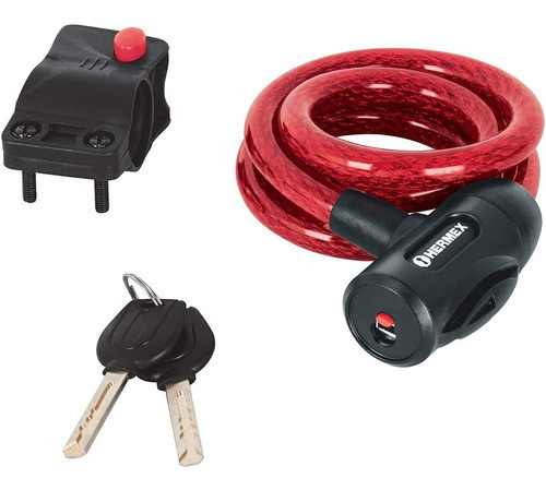 Tranca Bici Linga Acero 2 Llaves 100cm Ancho 12mm Hermex 1