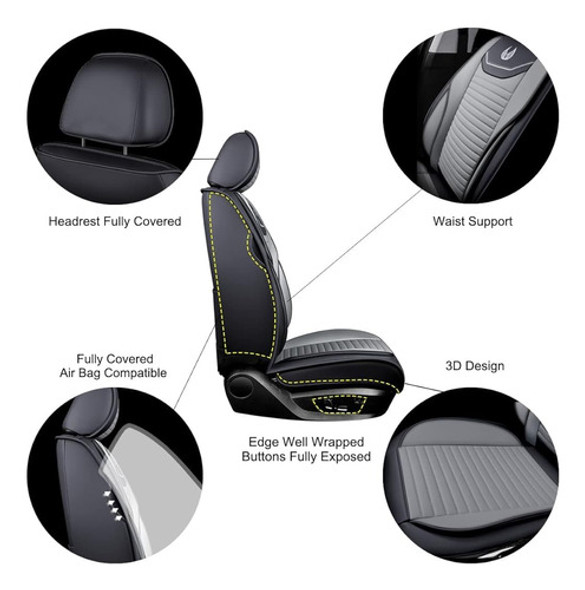 Oasis Auto Fundas Para Asientos De Coche Cojín De Piel Sinté 1