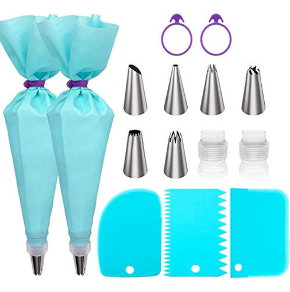 Juego De Puntas Y Bolsas De Pastelería, Suministros De Decor 0