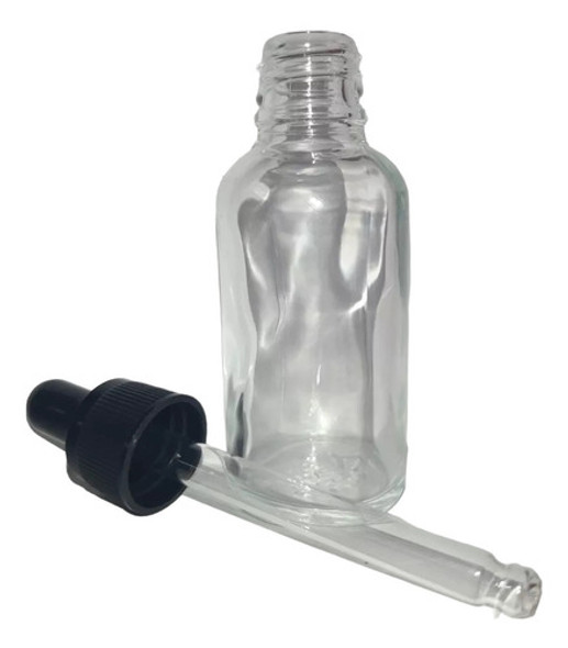 Frasco De Vidrio Transparente 30ml Con Cuenta Gota Packx100 0
