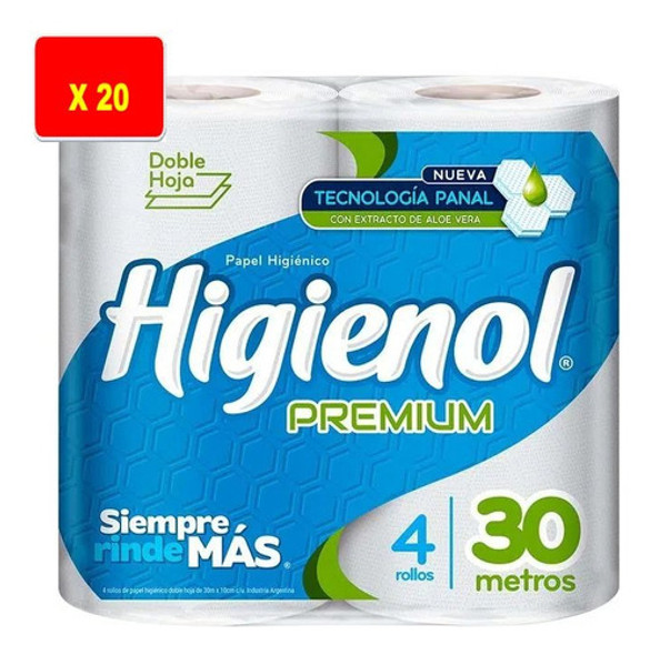 Papel Higiénico Higienol Premium Doble Hoja X 2 Bolsones 1
