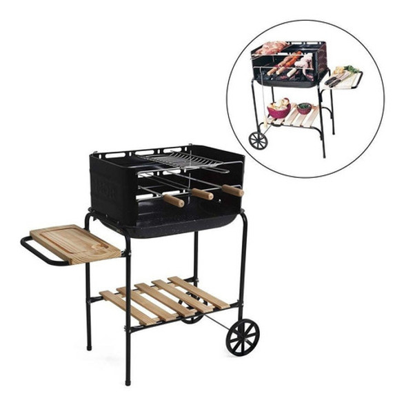 Parrillero Parrilla Asado Portatil Camping Barbacoa Mor 1