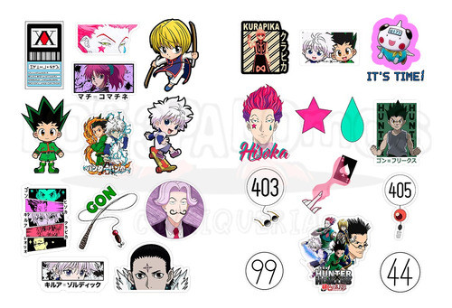 Pack Stickers - Hunter X Hunter  X 24 Unidades - Anime - L3p 1