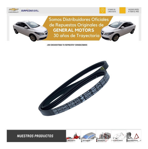 Kit X2 Correa Poli V Onix Prisma 1.4 Chevrolet 1