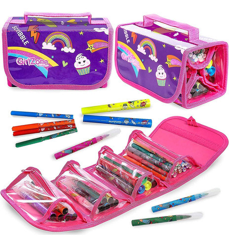 Girlzone Arts And Crafts Marcadores Y Estuche Para Lápices A 0