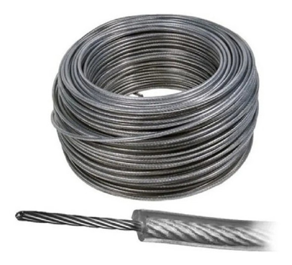 Linga Cable De Acero Forrado Fiero 2.38mm X  10metro Lnf 0