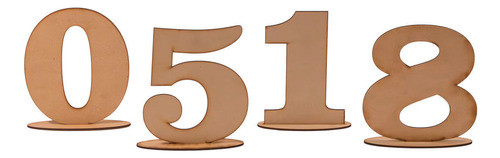 Número 0 De 30 Cm Con Base En Mdf - Goldin Papelería 0