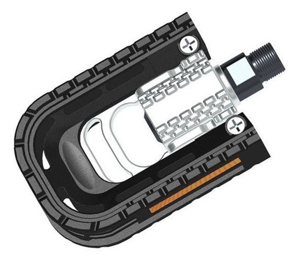 Pedales Bicicleta Plegable/folding 2du Reflec 9/16 M961 Alum 0