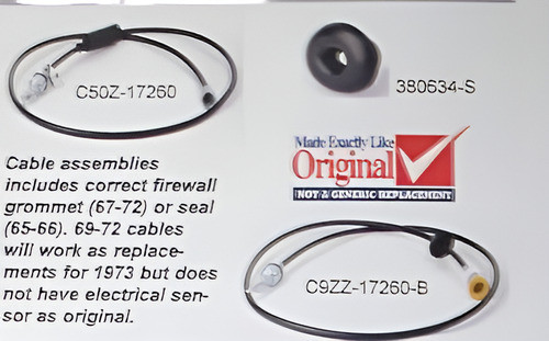 Mustang 67-68 3 De Ensamblaje De Cable De Velocímetro Veloci 0