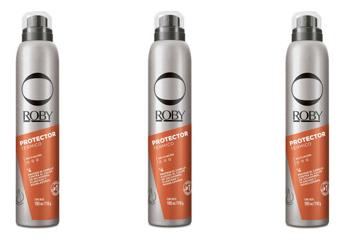 Spray Protector Térmico Profesional Roby 200ml X 3 Unidades 0