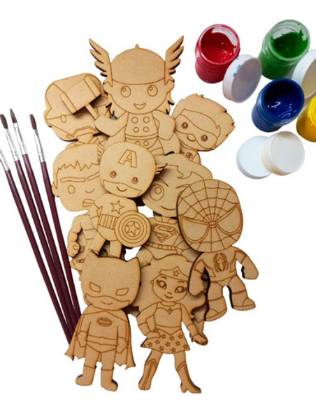 35 Superheroes Para Pintar Pincel 10cm Fibrofacil Pincel 0 35 Superheroes Para Pintar Pincel 10cm Fibrofacil Pincel 0