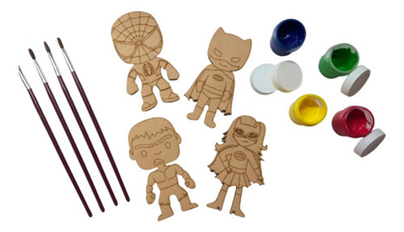 35 Superheroes Para Pintar Pincel 10cm Fibrofacil Pincel 1 35 Superheroes Para Pintar Pincel 10cm Fibrofacil Pincel 1