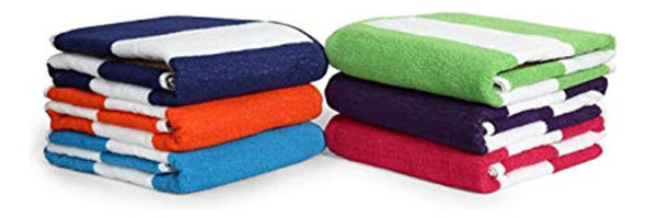 Toalla De Baño 100% Algodón, Paquete De 6, Toalla De Playa C 1