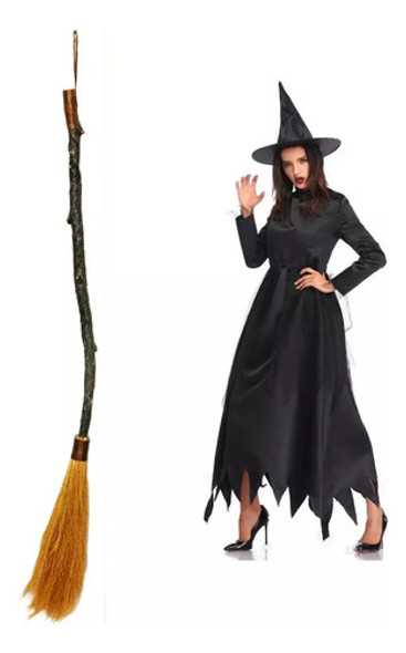 Halloween Escoba De Bruja De Paja  Disfraz Harry Potter 0