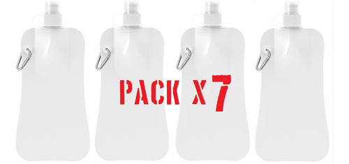 Botella Hidratación Pack X7 Maraton Recital Plegable Vcrespo 0