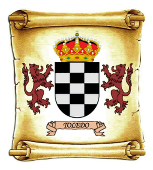 Toledo - Escudo Del Apellido - Heráldica - Lámina 45x30 Cm. 0