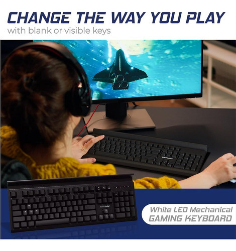 Teclado Mecánico En Blanco O Visible | Teclado Para Juegos D 1