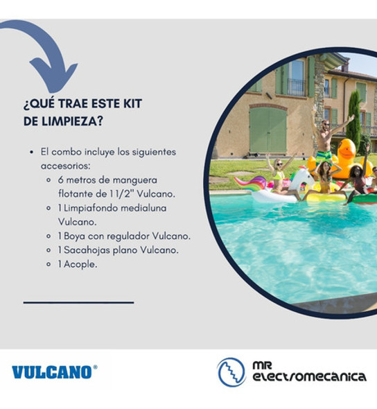 Limpieza Pileta Vulcano Completo: Manguera, Boya, Sacahojas! 1
