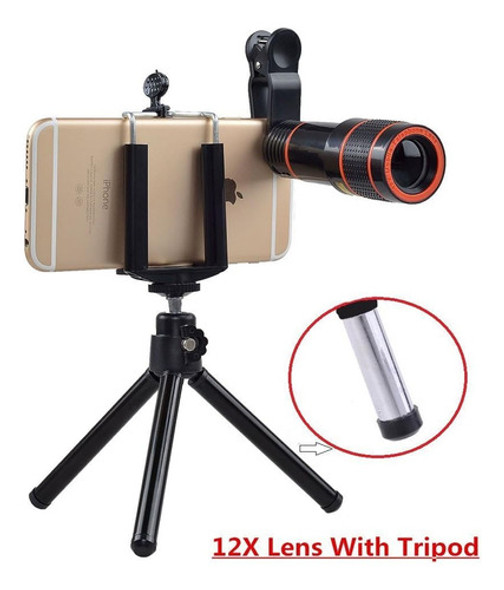 Kit Lentes Cámara Celular Universal 4en1 Con Clip Y Trípode 1
