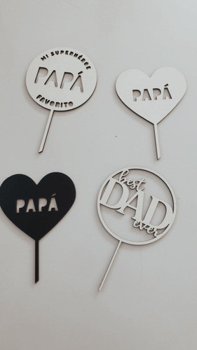Cake Topper Día Del Padre - Adorno Para Torta -  Pack X100 0