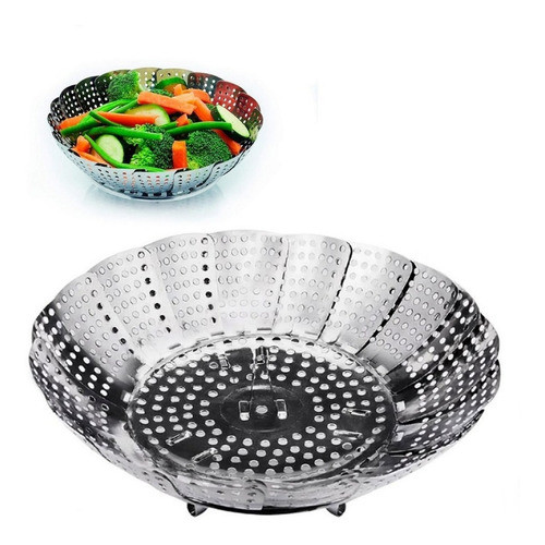 Vaporera Plegable De Acero Grande, Vegetales, A Vapor 11860 0
