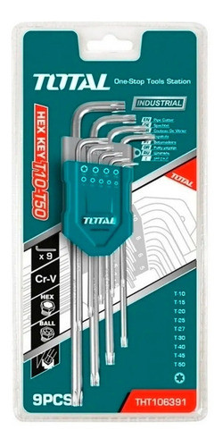 Set 9 Llaves Torx Largas Total Tht106391 Premium 0