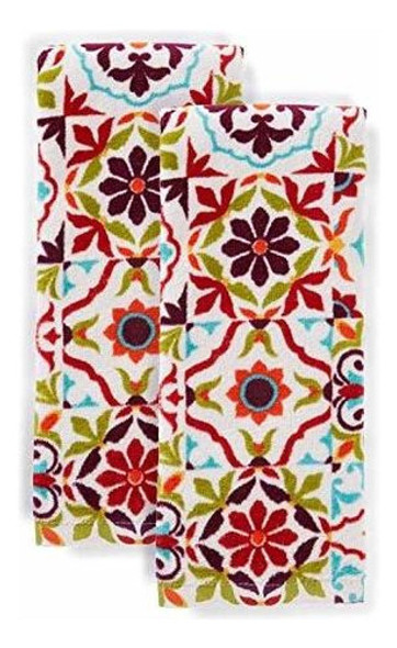 Juego De Toallas De Cocina Con Azulejos Gastados Fiesta, 16 0