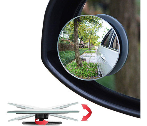 Pertty 4 Piezas Mini Punto Ciego Espejo De La Cubierta 360 S 1