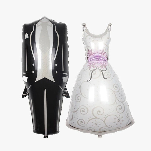 Globos Traje Novio Y Novia, 110 Cm. 0