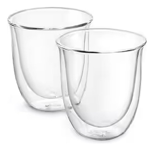 Vaso De Doble Pared Vidrio 240 Ml Kit X 2 0
