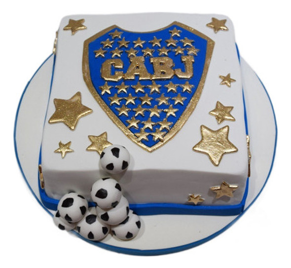 Torta Boca Juniors Cabj Dorado Cuadrada Personalizada Futbol 0 Torta Boca Juniors Cabj Dorado Cuadrada Personalizada Futbol 0