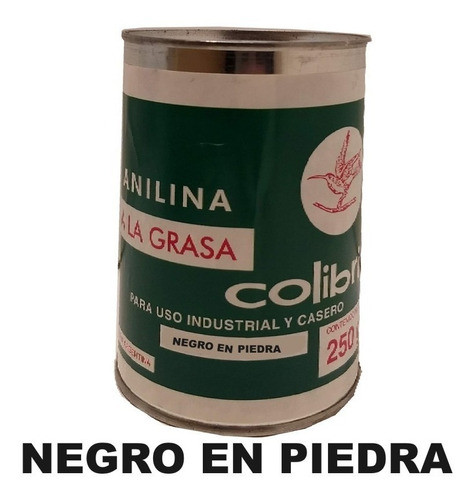Anilina A La Grasa Colibri X 250 Grs Negro En Piedra 1