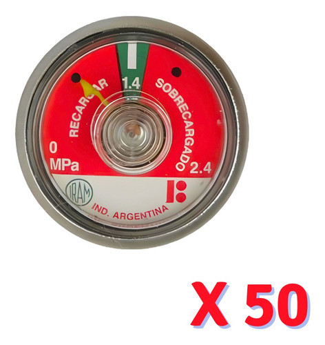 Eversafe Manometro Matafuegos Metalico Universal X 50 1