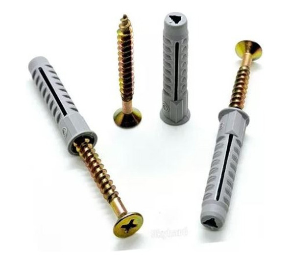 Fijacion  N8 P/hueco  (tornillo + Tarugo) X 100 U 0