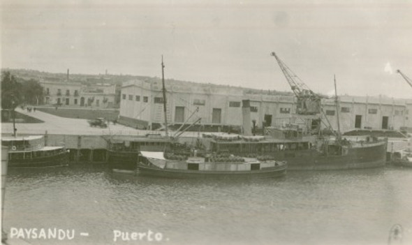 Puerto De Paysandú En El Año 1942 - Lámina 45x30 Cm. 1 Puerto De Paysandú En El Año 1942 - Lámina 45x30 Cm. 1