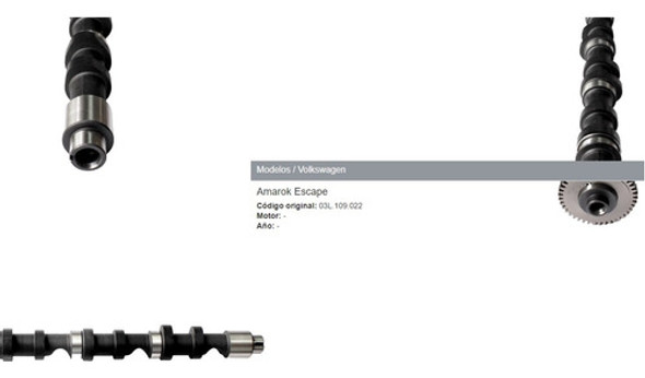 Arbol De Levas Vw Amarok 2.0 Diesel Escape 1 Arbol De Levas Vw Amarok 2.0 Diesel Escape 1