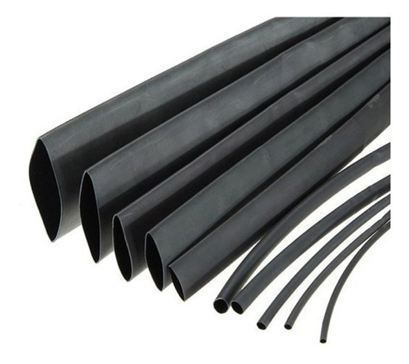 Tubo Spaguetti Termocontraible Negro 10mm A 5mm X100 Metros 0
