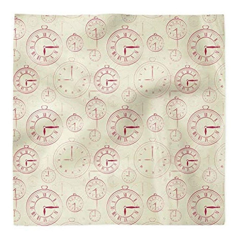 Juego De 4 Servilletas Decorativas De Saten Con Reloj Ambes 0