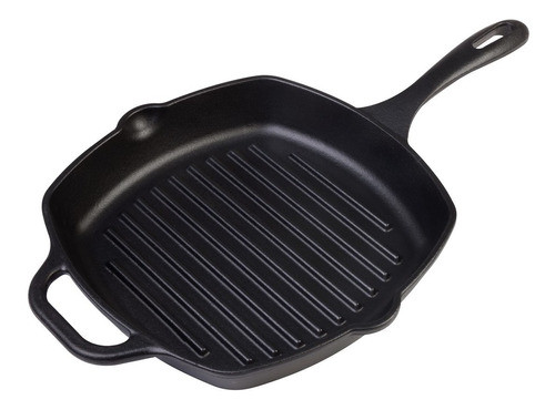 Sarten Plancha En Hierro Curado Con Venas 26x26cm Victoria 1