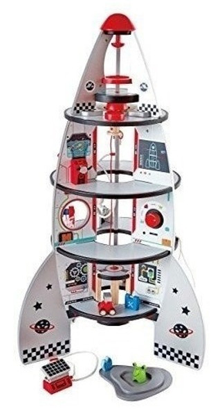Galardonado Hape Four Stage Toddler Rocket Ship Playset 0