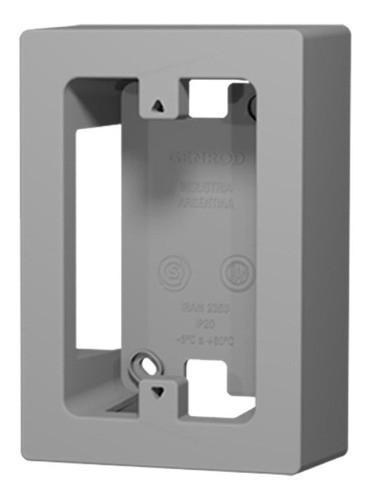 Caja Exterior Rectangular P/cable Canal Gris Genrod 2219pg 0